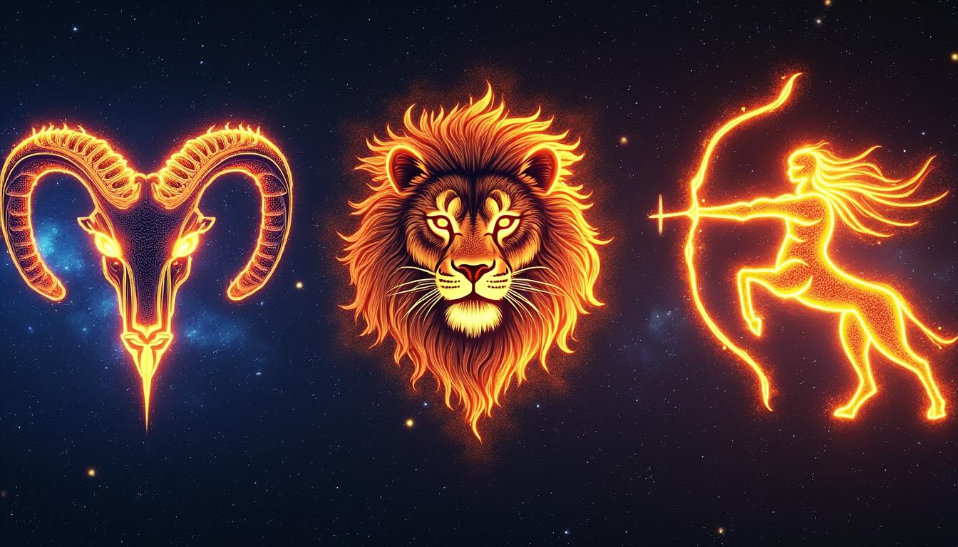 scopri il fascino e l'energia del fuoco in astrologia esplorando le caratteristiche uniche di ariete, leone e sagittario.