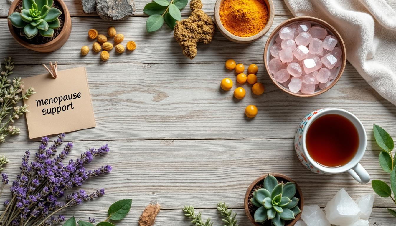 scopri come i cristalli possono offrire un supporto naturale per la menopausa su rochesens.fr, migliorando il benessere e l'equilibrio del corpo.