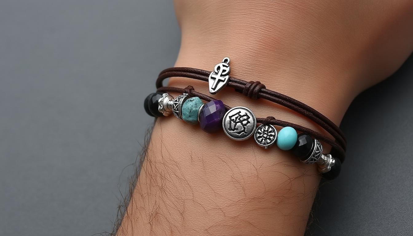 scopri l'arte di indossare un bracciale portafortuna da uomo, unendo stile e simbolismo per un tocco unico al tuo polso.