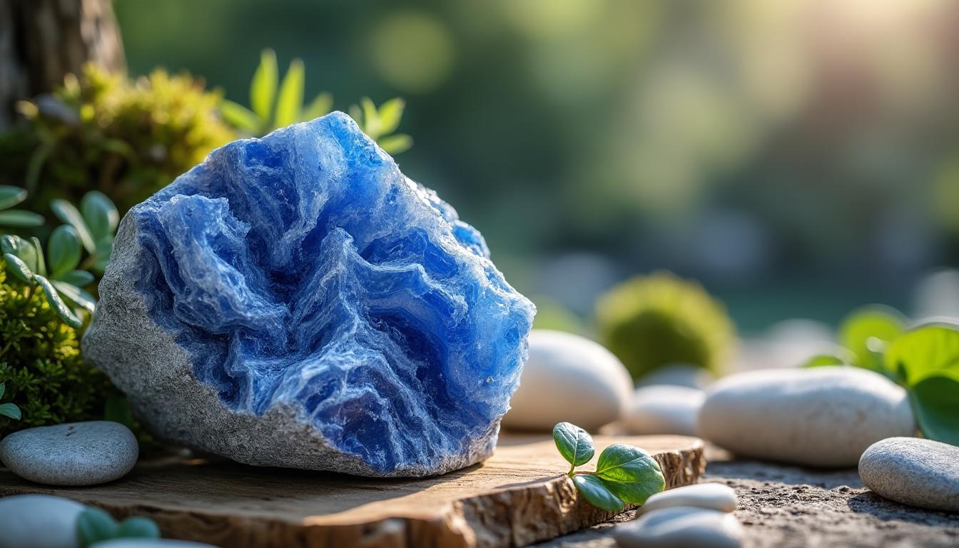 scopri le virtù e i benefici della sodalite nella litoterapia, una pietra preziosa che favorisce calma, equilibrio e energia positiva.