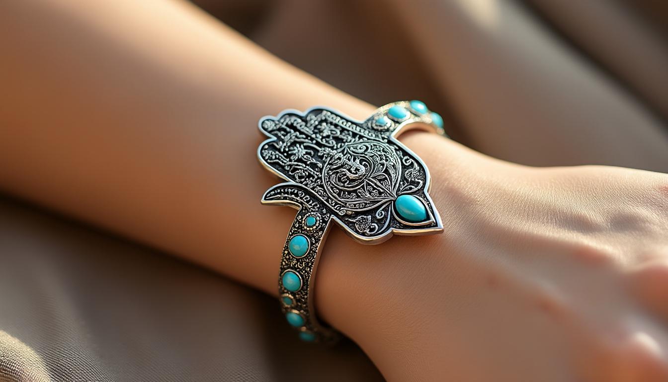scopri il significato sacro del bracciale protettivo con la mano di fatima, simbolo di protezione e fortuna nella tradizione italiana.