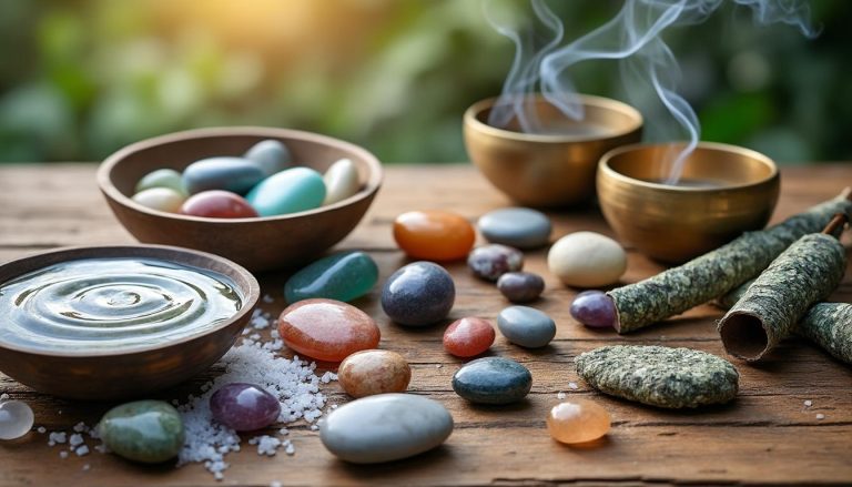 scopri le migliori tecniche per purificare le pietre: utilizza acqua, sale, fumo e suono per mantenere l'energia positiva e il buon equilibrio.
