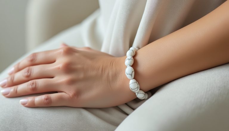 scopri i benefici nascosti del bracciale in howlite bianca: un accessorio elegante che favorisce calma, equilibrio e benessere quotidiano.