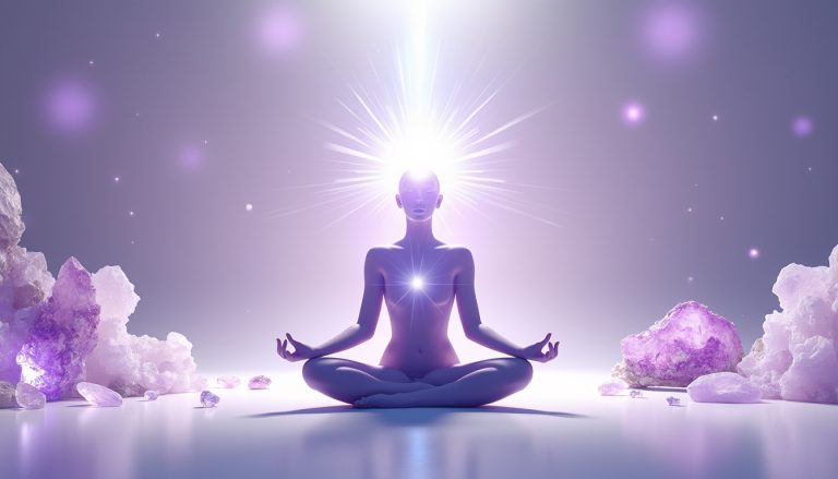 scopri il chakra della corona (sahasrara), la sua connessione con la spiritualità e i cristalli per l'equilibrio energetico e il benessere interiore.